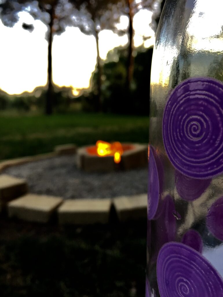 Punto fuoco al tramonto